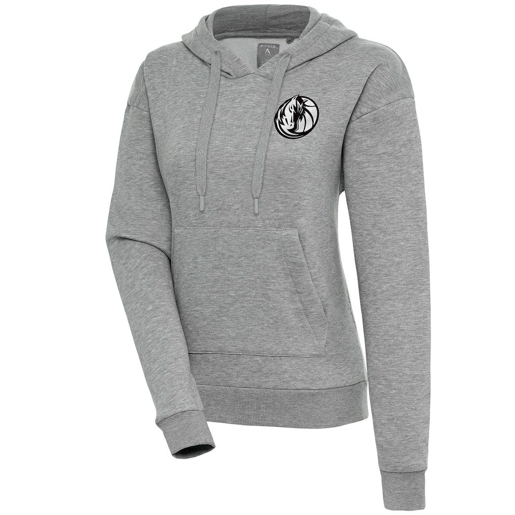 NBA - Dallas Mavericks Antigua Women's Brushed Metallic Victory Pullover Hoodie - Heather Gray