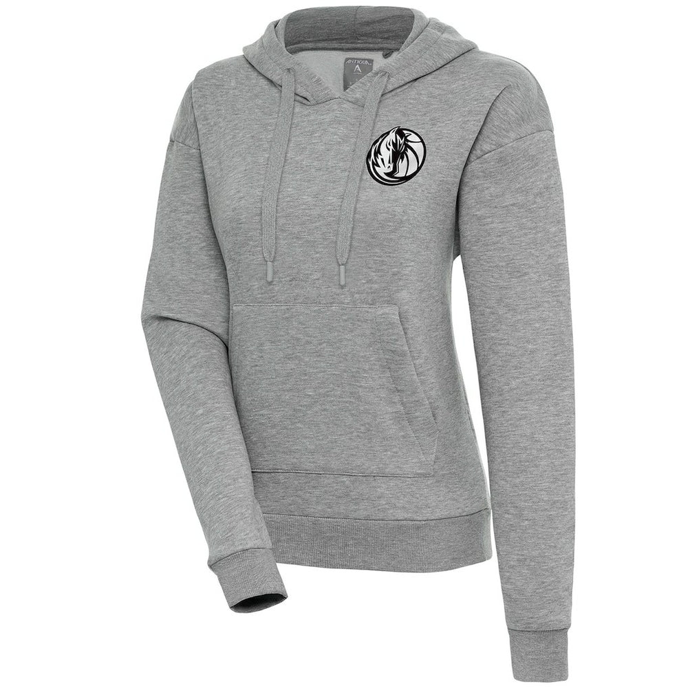 NBA - Dallas Mavericks Antigua Women's Brushed Metallic Victory Pullover Hoodie - Heather Gray