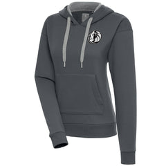 NBA - Dallas Mavericks Antigua Women's Brushed Metallic Victory Pullover Hoodie - Charcoal