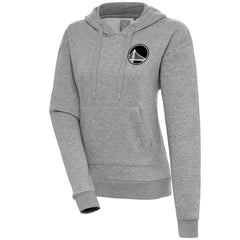 NBA - Golden State Warriors Antigua Women's Brushed Metallic Victory Pullover Hoodie - Heather Gray