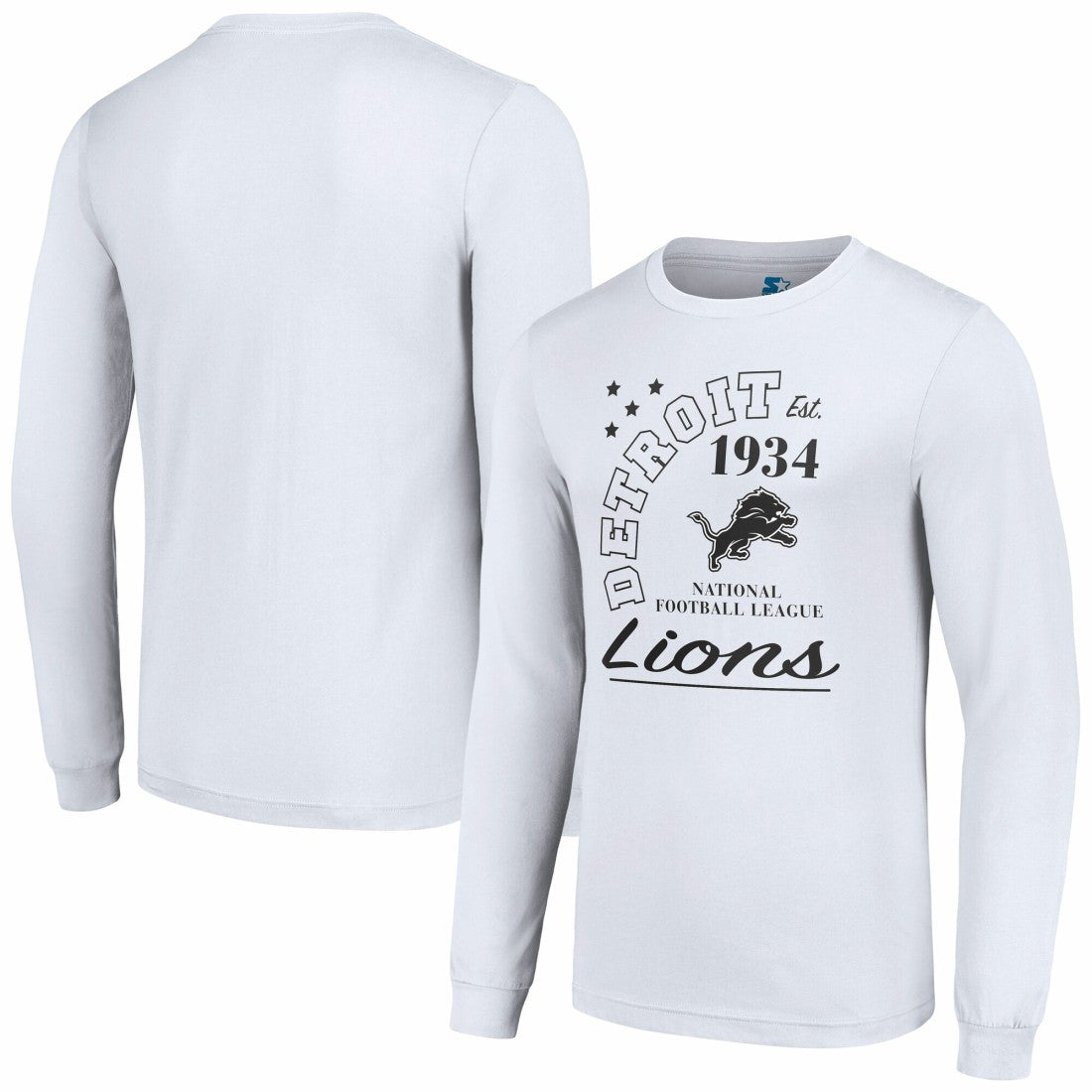Detroit Lions Starter Arch City Long Sleeve T-Shirt White - NFL