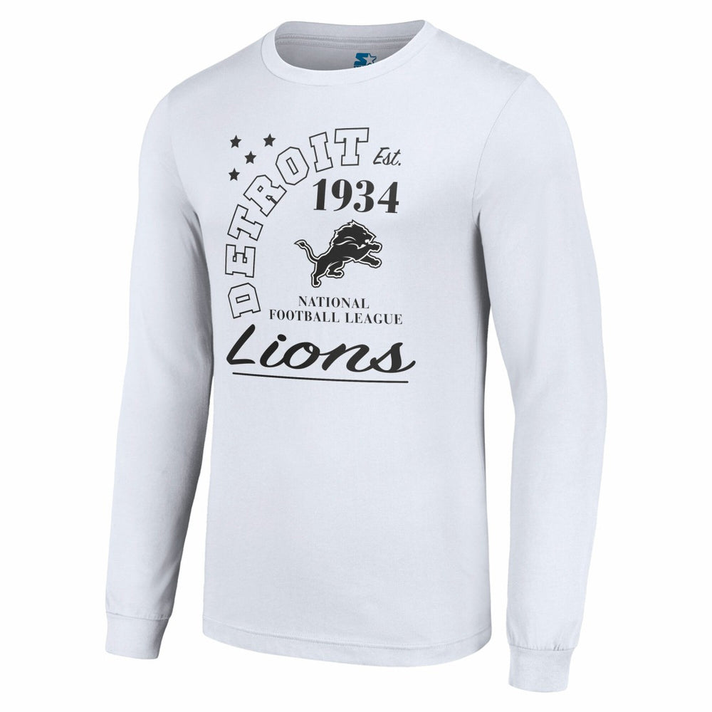 Detroit Lions Starter Arch City Long Sleeve T-Shirt White - NFL