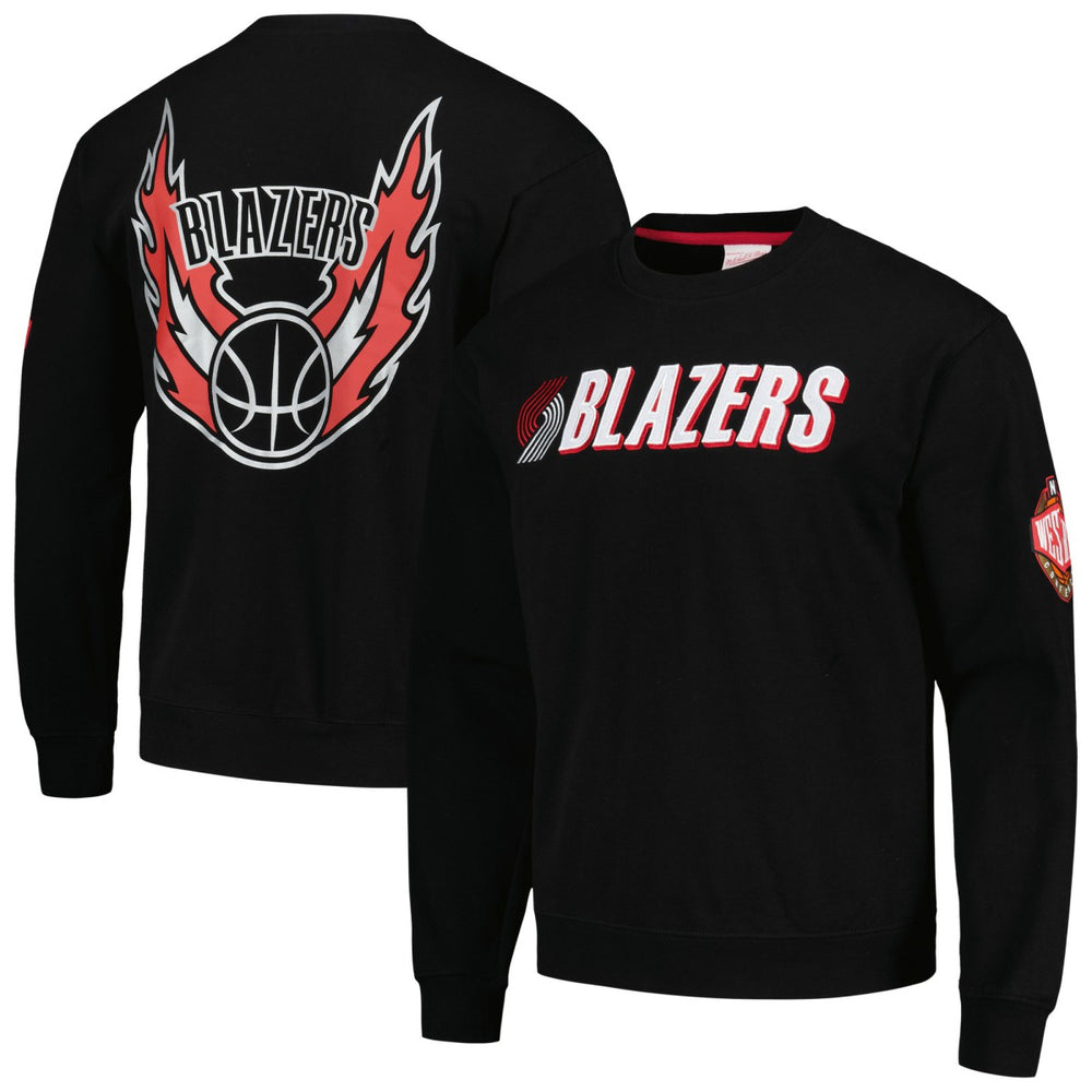 Mitchell & Ness - Portland Trail Blazers Hardwood Classics There and Back Pullover Sweatshirt - Black
