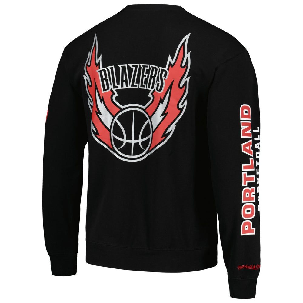 Mitchell & Ness - Portland Trail Blazers Hardwood Classics There and Back Pullover Sweatshirt - Black