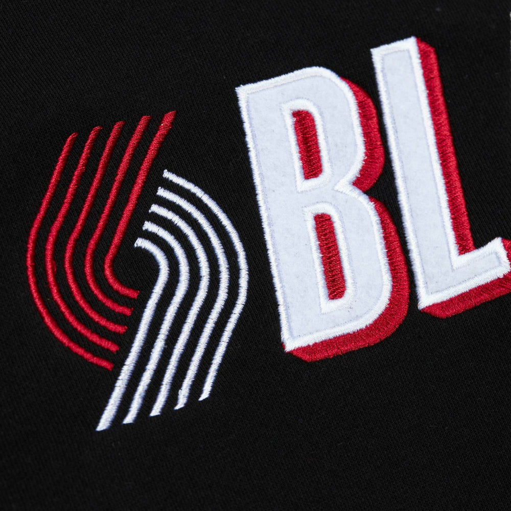 Mitchell & Ness - Portland Trail Blazers Hardwood Classics There and Back Pullover Sweatshirt - Black