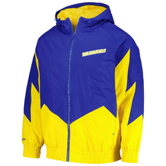 Mitchell & Ness - Golden State Warriors Hardwood Classics Retro Quilted Raglan Full-Zip Hoodie - Royal