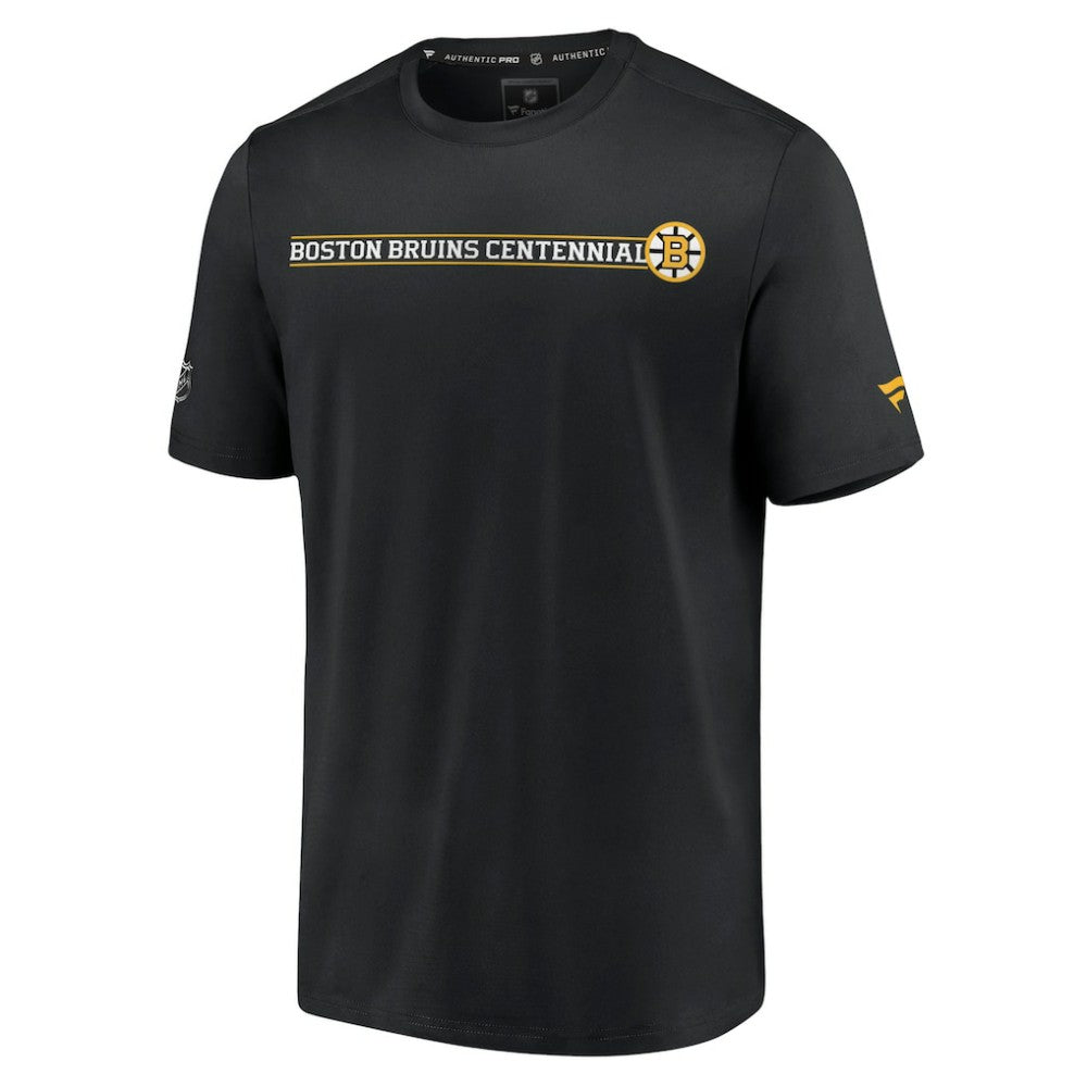 Boston Bruins Fanatics Authentic Pro Centennial Banner T-Shirt Black