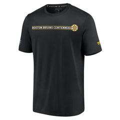 Boston Bruins Fanatics Authentic Pro Centennial Banner T-Shirt Black