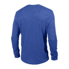 St. Louis Blues - Champion Multi-Logo Tri-Blend Long Sleeve T-Shirt Heather Blue