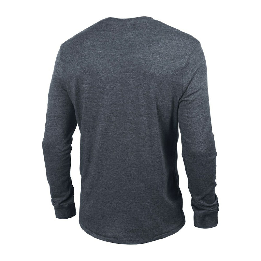 Seattle Kraken Champion Multi-Logo Tri-Blend Long Sleeve T-Shirt Heather Navy