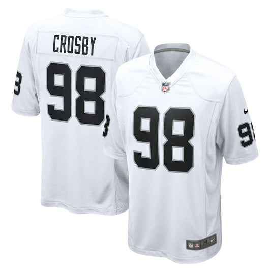 Maxx Crosby Las Vegas Raiders Game Jersey - White | NFL Jerseys
