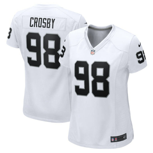 Maxx Crosby Las Vegas Raiders Women's Game Jersey - White | NFL Jerseys
