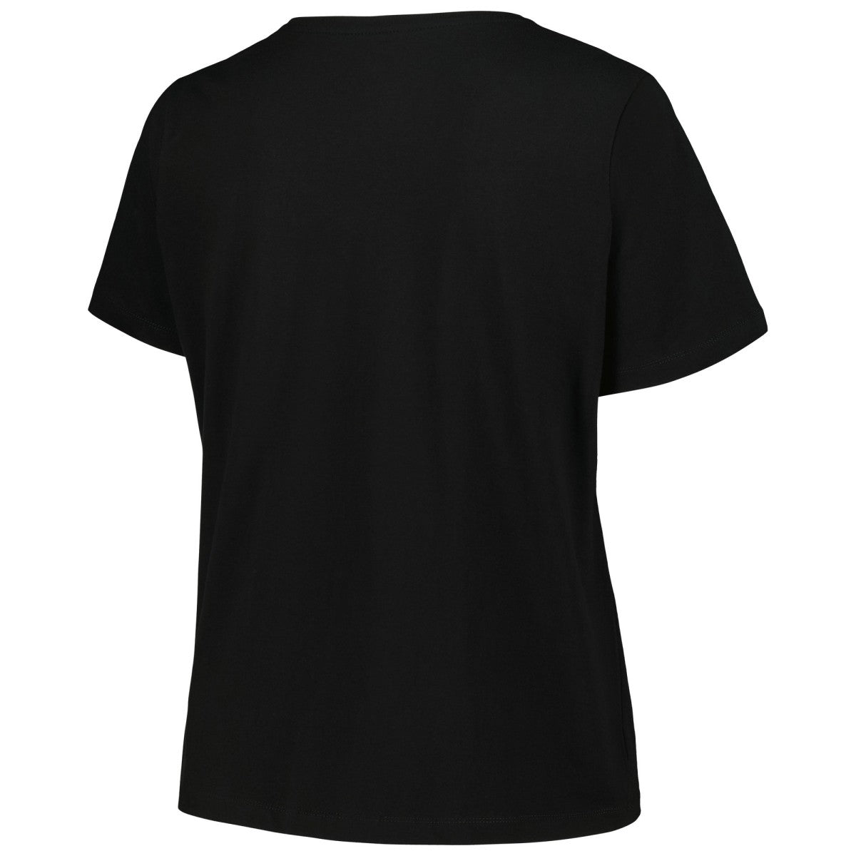 NBA - Milwaukee Bucks Profile Women's Plus Size Arch Over Logo V-Neck T-Shirt - Black