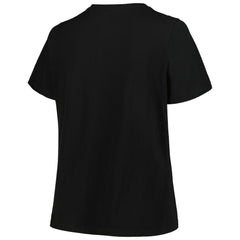 NBA - Brooklyn Nets Profile Women's Plus Size Arch Over Logo V-Neck T-Shirt - Black