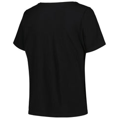 NBA - San Antonio Spurs Profile Women's Plus Size Arch Over Logo V-Neck T-Shirt - Black