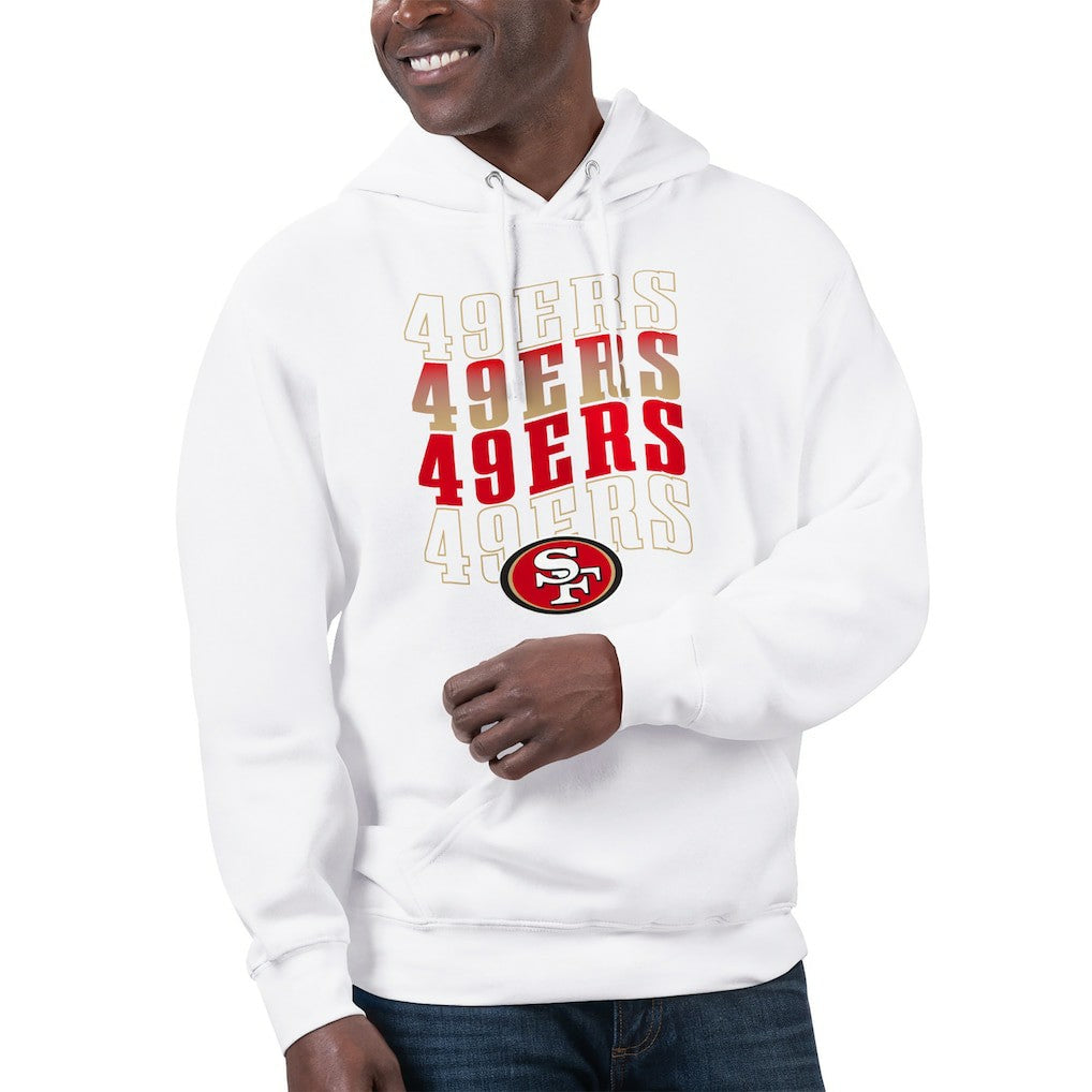 San Francisco 49ers Starter Unisex Name Drop Logo Pullover Hoodie White - NFL
