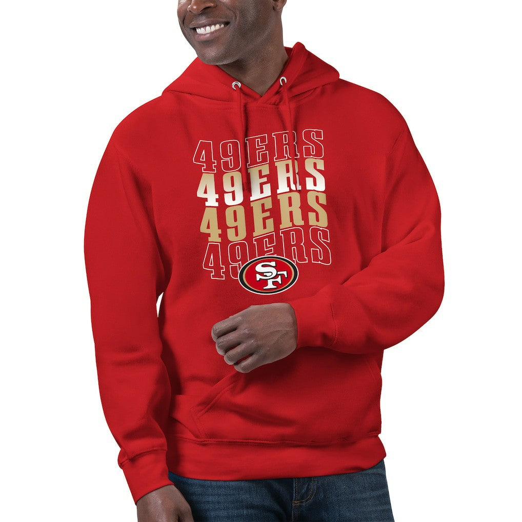 San Francisco 49ers Starter Unisex Name Drop Logo Pullover Hoodie Scarlet - NFL