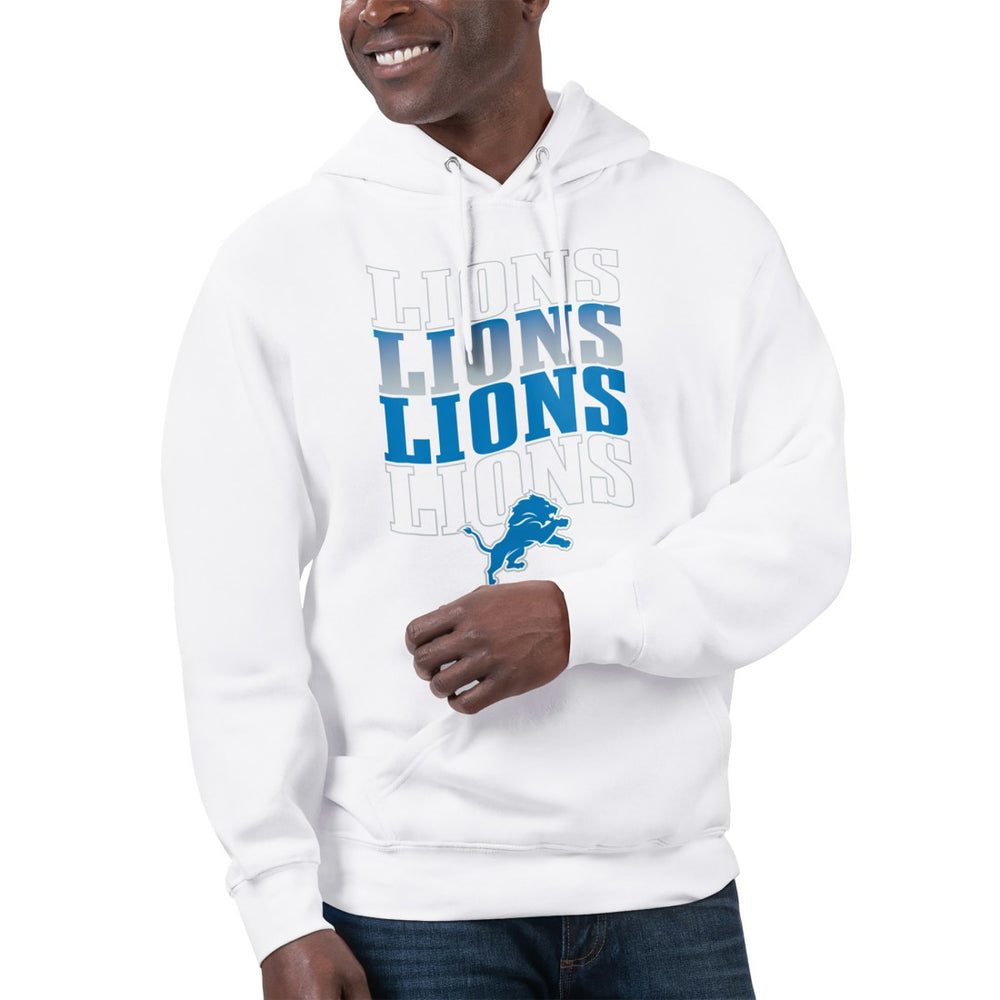 Detroit Lions Starter Unisex Name Drop Logo Pullover Hoodie White - NFL