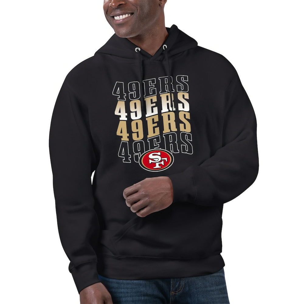 San Francisco 49ers Starter Unisex Name Drop Logo Pullover Hoodie Black - NFL