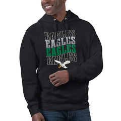 Philadelphia Eagles Starter Unisex Throwback Name Drop Pullover Hoodie Black - NFL