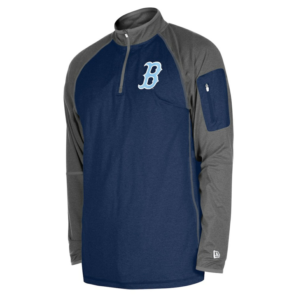 Boston Red Sox New Era Father's Day Raglan Quarter-Zip Top Online