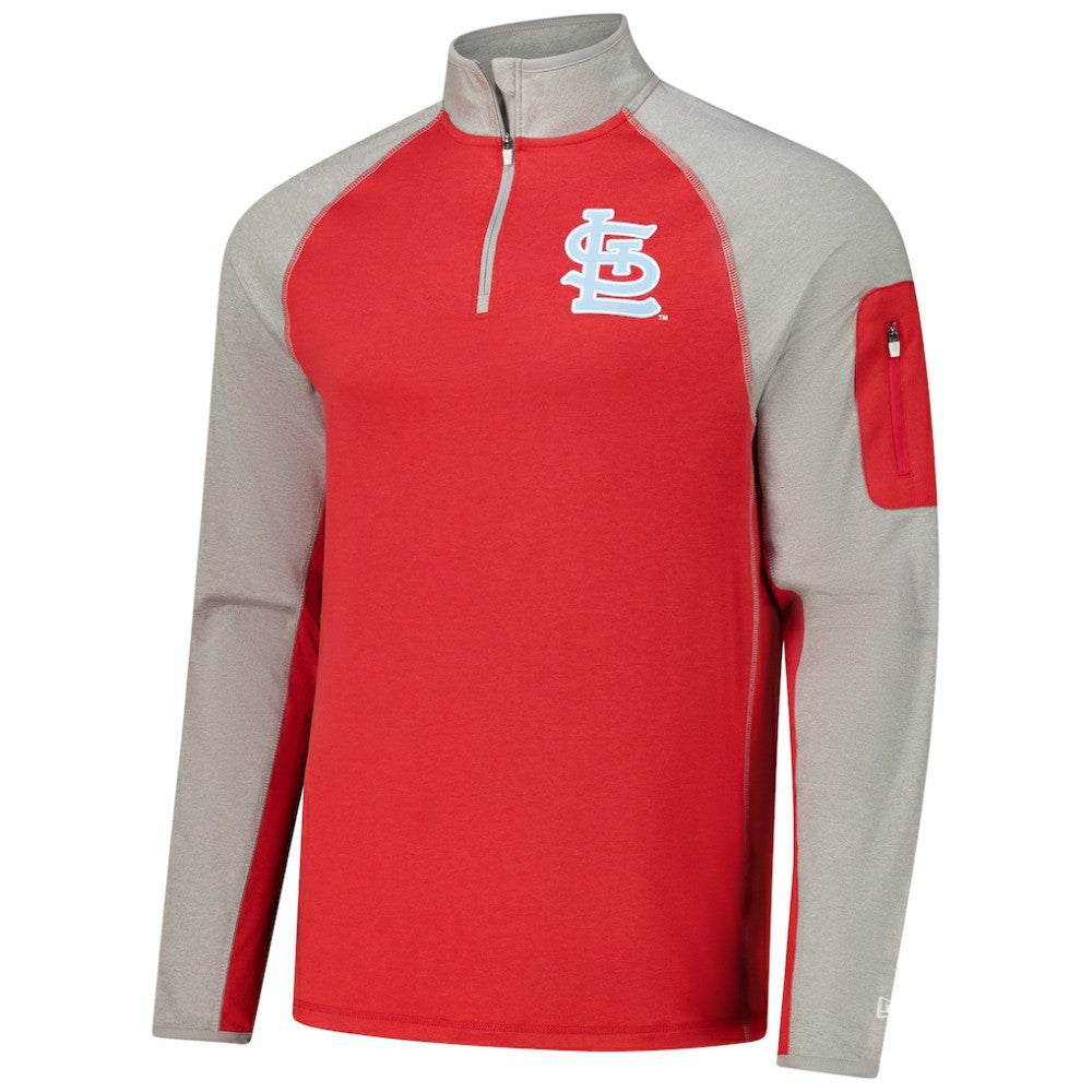 St. Louis Cardinals New Era Father's Day Raglan Quarter-Zip Top for sale