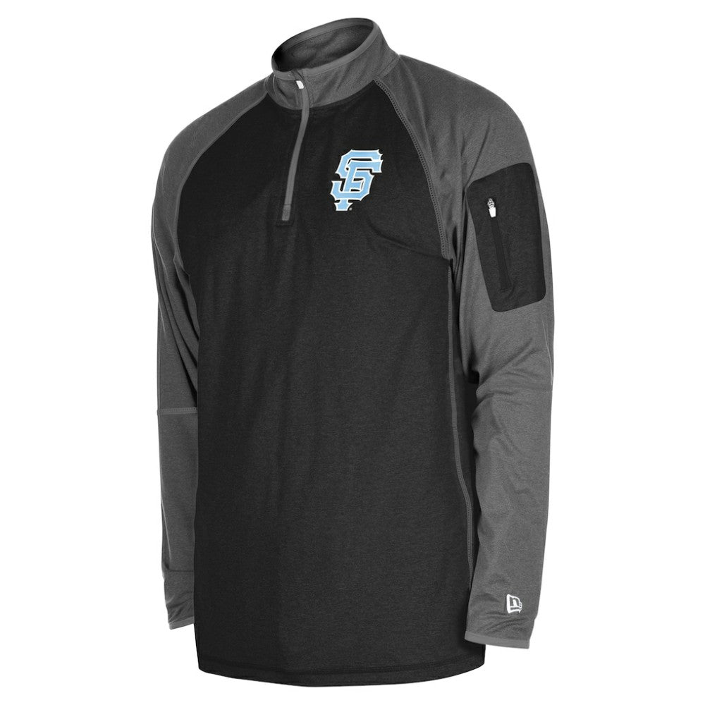 San Francisco Giants New Era Father's Day Raglan Quarter-Zip Top Clearance