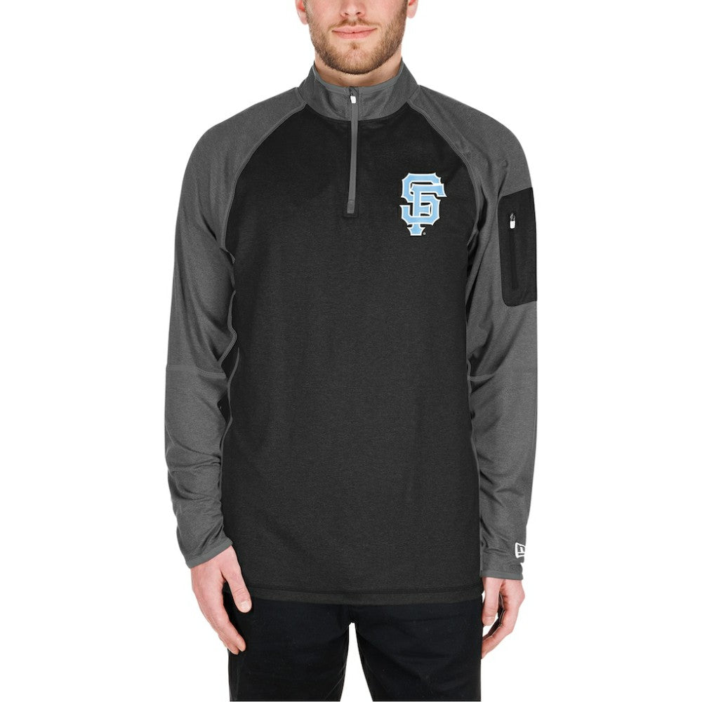 San Francisco Giants New Era Father's Day Raglan Quarter-Zip Top Clearance