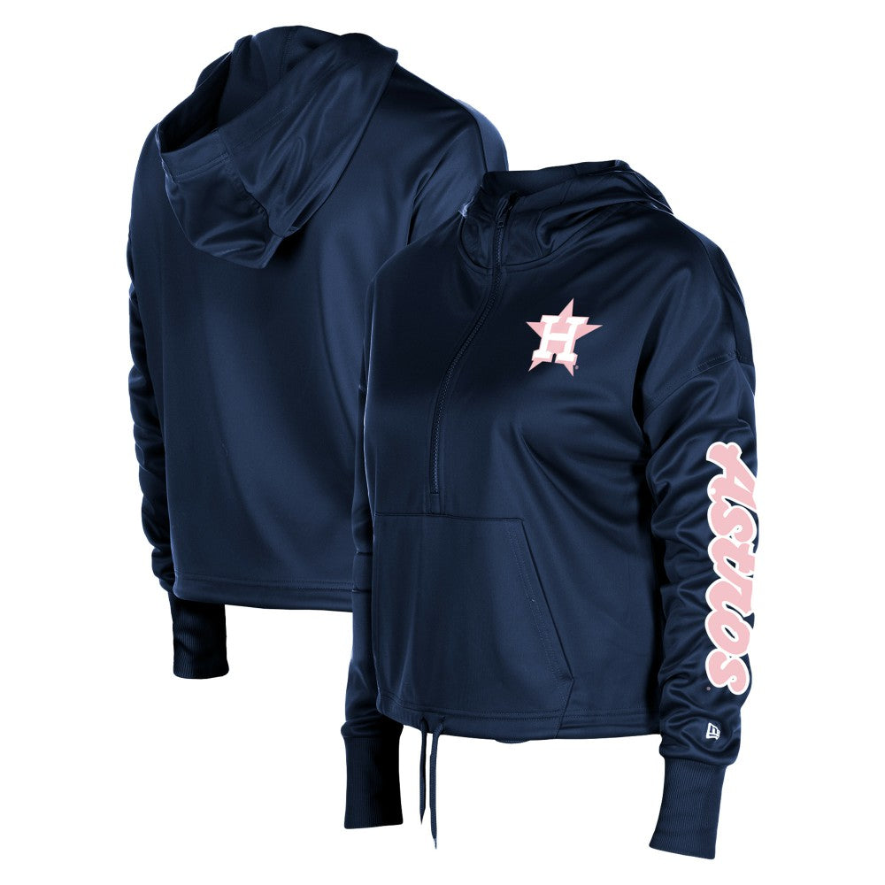 Houston Astros New Era Women's Half-Zip Hoodie discount
