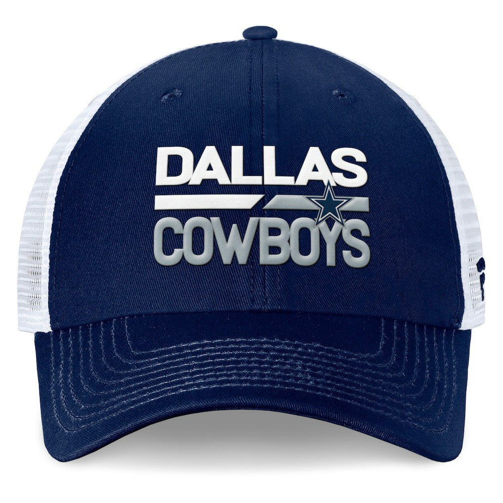 Dallas Cowboys Fundamentals Trucker Adjustable Hat Navy/White - Fanatics