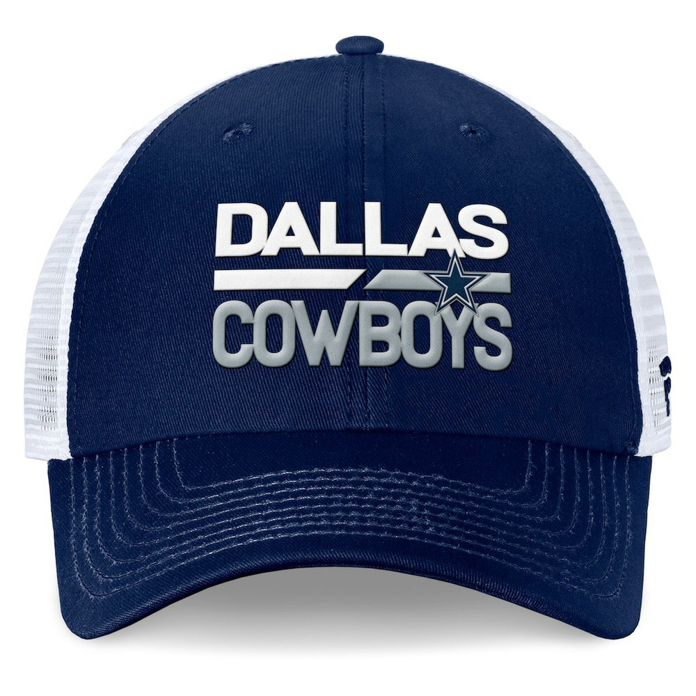 Dallas Cowboys Fundamentals Trucker Adjustable Hat Navy/White - Fanatics