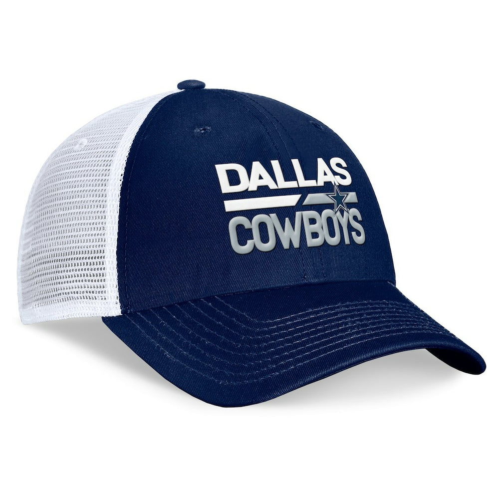 Dallas Cowboys Fundamentals Trucker Adjustable Hat Navy/White - Fanatics