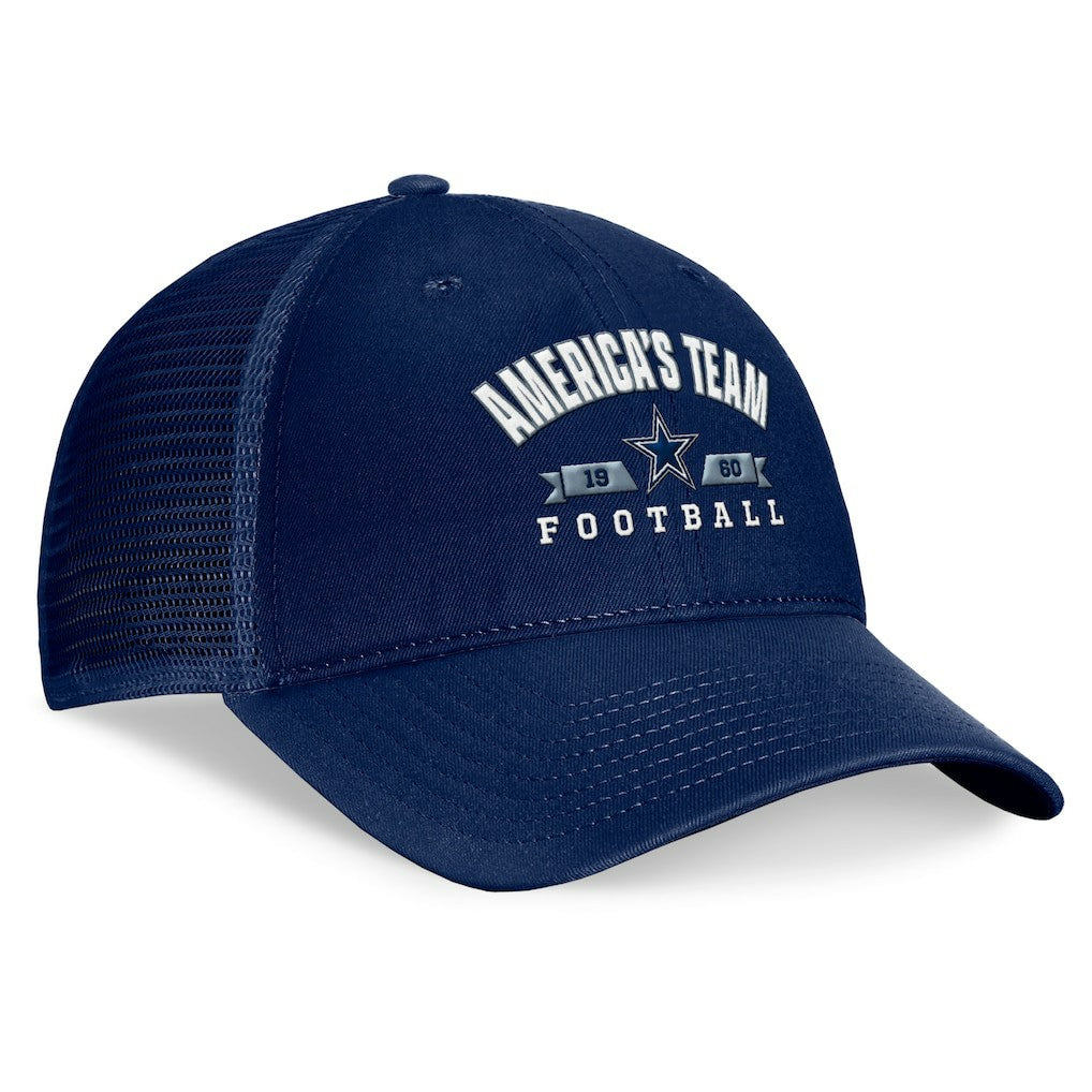 Dallas Cowboys Fundamentals Timeout Trucker Adjustable Hat Navy - Fanatics