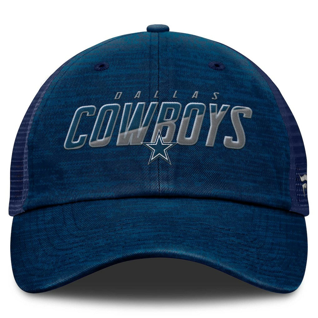 Dallas Cowboys Fundamentals Challenge Trucker Adjustable Hat Navy - Fanatics