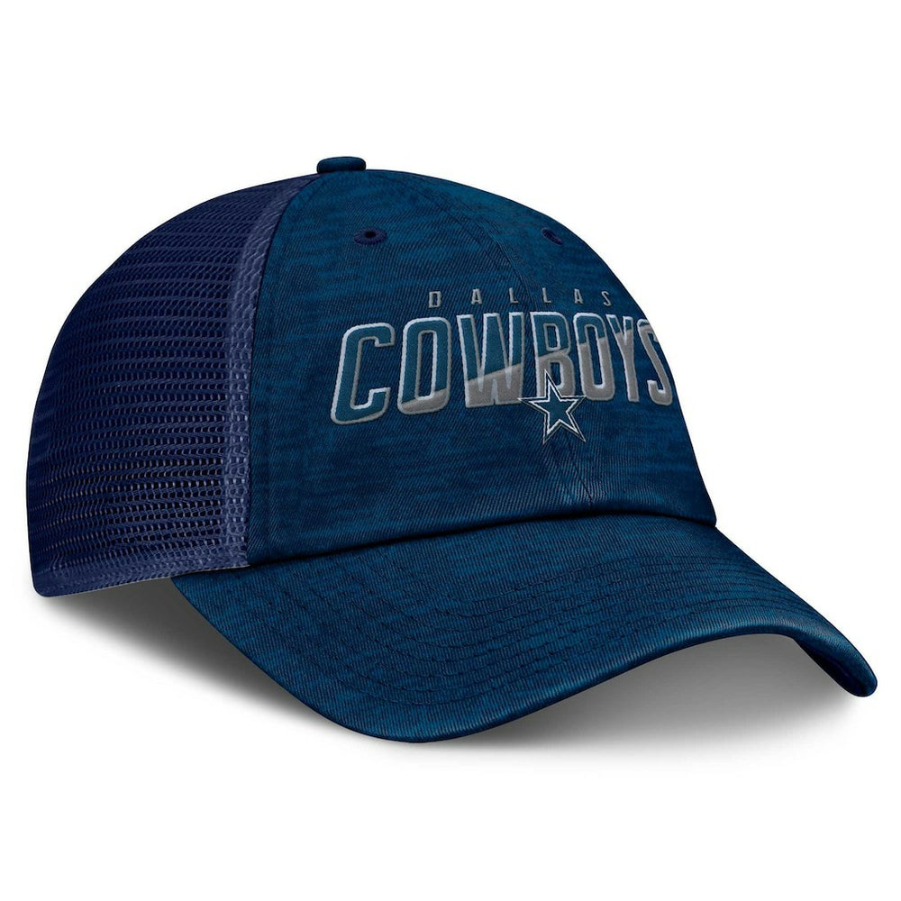 Dallas Cowboys Fundamentals Challenge Trucker Adjustable Hat Navy - Fanatics