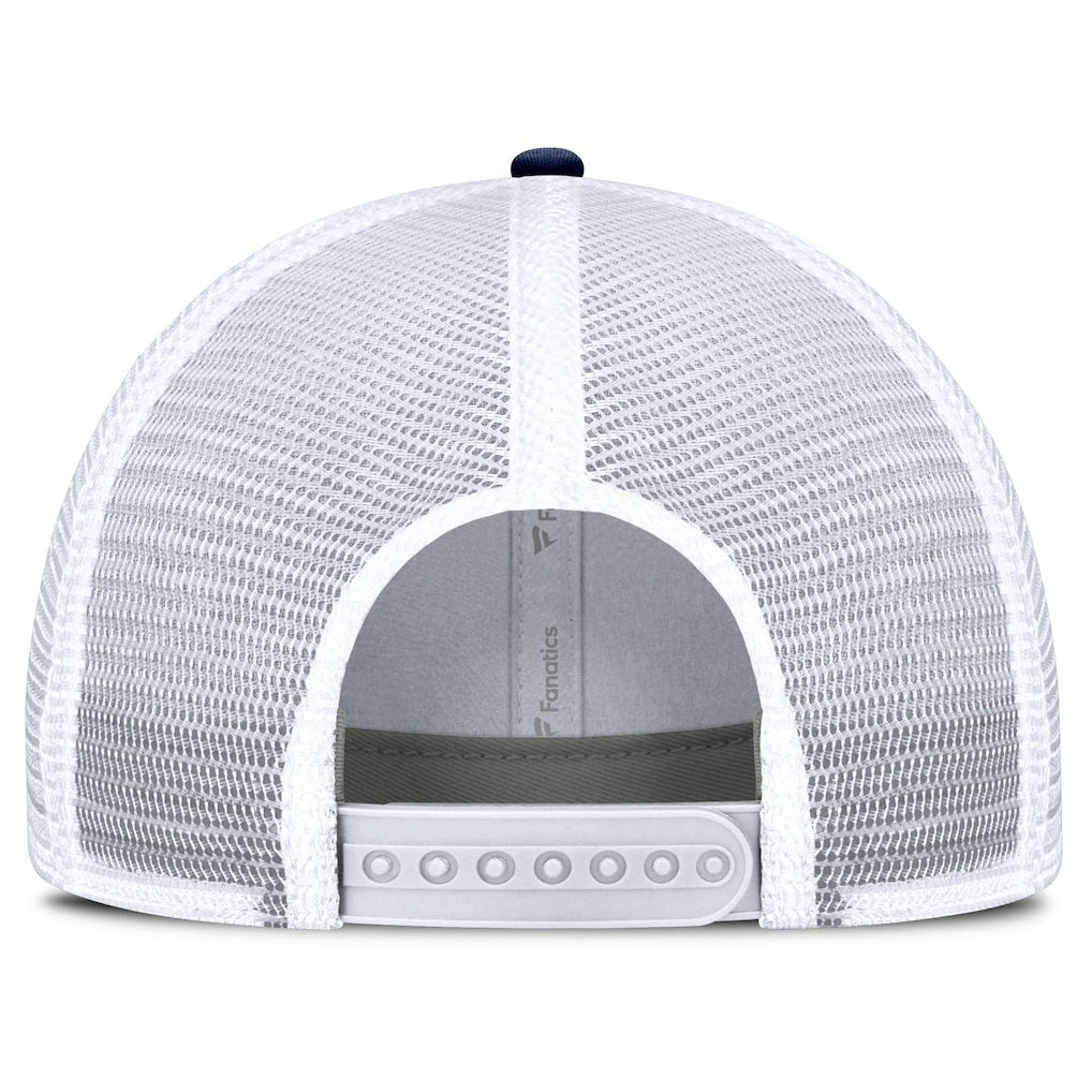Dallas Cowboys Fundamentals Flawless Stripe Trucker Adjustable Hat White/Navy - Fanatics