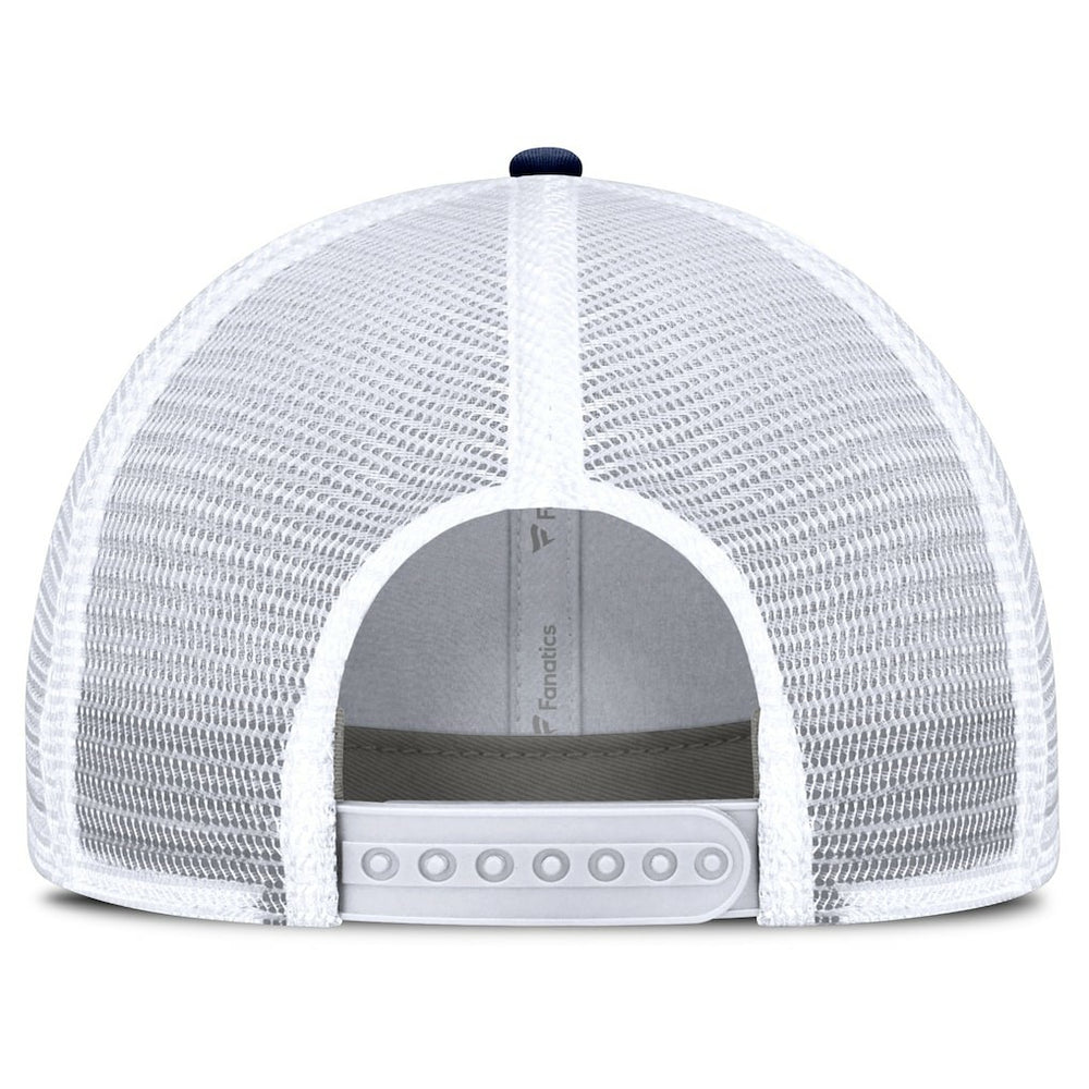 Dallas Cowboys Fundamentals Flawless Stripe Trucker Adjustable Hat White/Navy - Fanatics