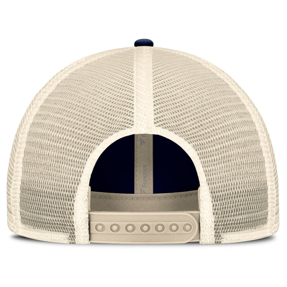 Dallas Cowboys Fundamentals Stripes Trucker Adjustable Hat Navy/Natural - Fanatics