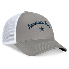 Dallas Cowboys Women's Fundamentals Slogan Trucker Adjustable Hat Gray/White - Fanatics