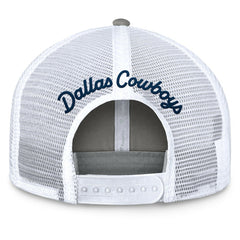 Dallas Cowboys Women's Fundamentals Slogan Trucker Adjustable Hat Gray/White - Fanatics