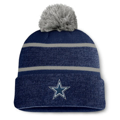 Dallas Cowboys Fundamentals Holding Cuffed Knit Hat with Pom Navy - Fanatics
