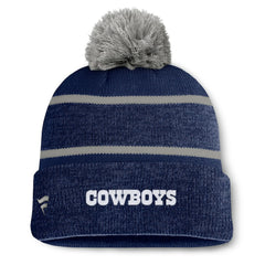 Dallas Cowboys Fundamentals Holding Cuffed Knit Hat with Pom Navy - Fanatics
