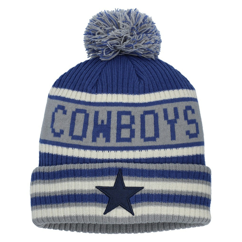 Dallas Cowboys Heritage Blindside Cuffed Knit Hat with Pom Navy - Fanatics