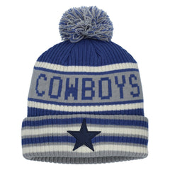 Dallas Cowboys Heritage Blindside Cuffed Knit Hat with Pom Navy - Fanatics