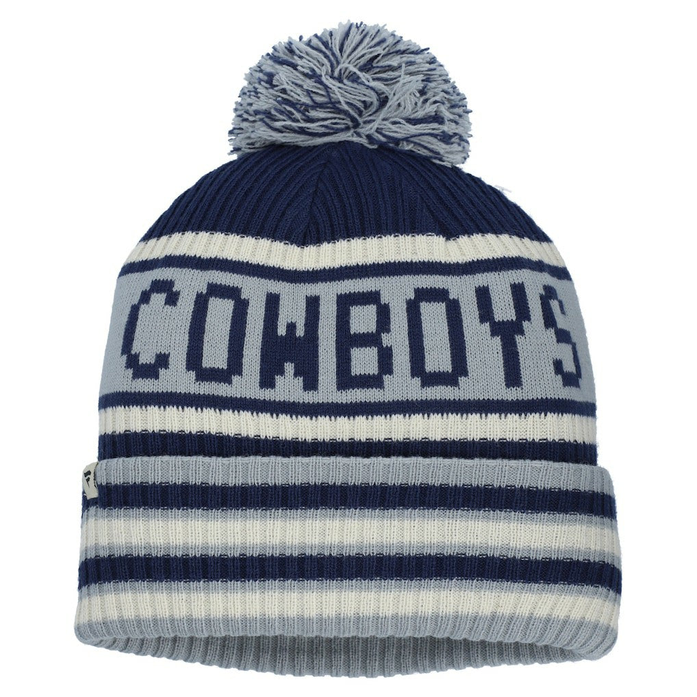 Dallas Cowboys Heritage Blindside Cuffed Knit Hat with Pom Navy - Fanatics