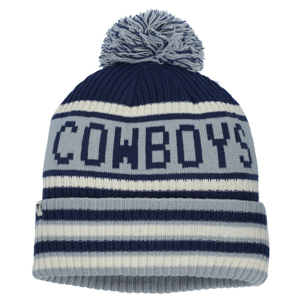 Dallas Cowboys Heritage Blindside Cuffed Knit Hat with Pom Navy - Fanatics