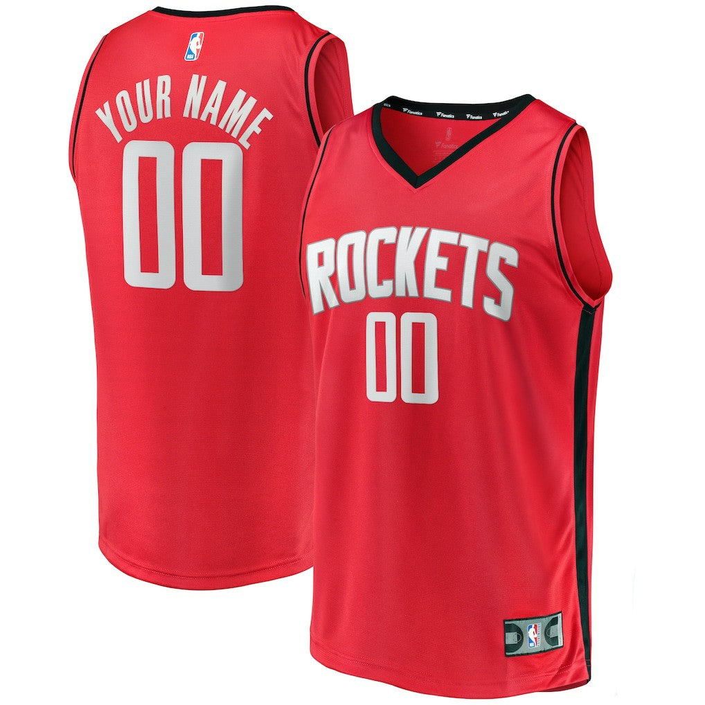 Fanatics - Houston Rockets Fast Break Custom Replica Jersey - Icon Edition - Red