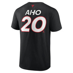 Sebastian Aho Carolina Hurricanes - Fanatics  Authentic Pro Prime Name & Number T-Shirt Black