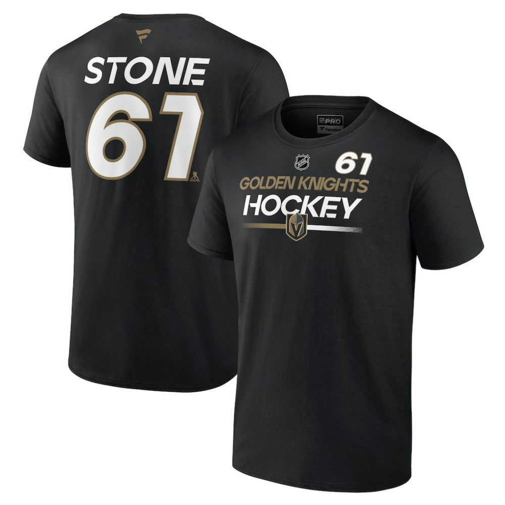 Mark Stone Vegas Golden Knights Fanatics  Authentic Pro Prime Name & Number T-Shirt Black