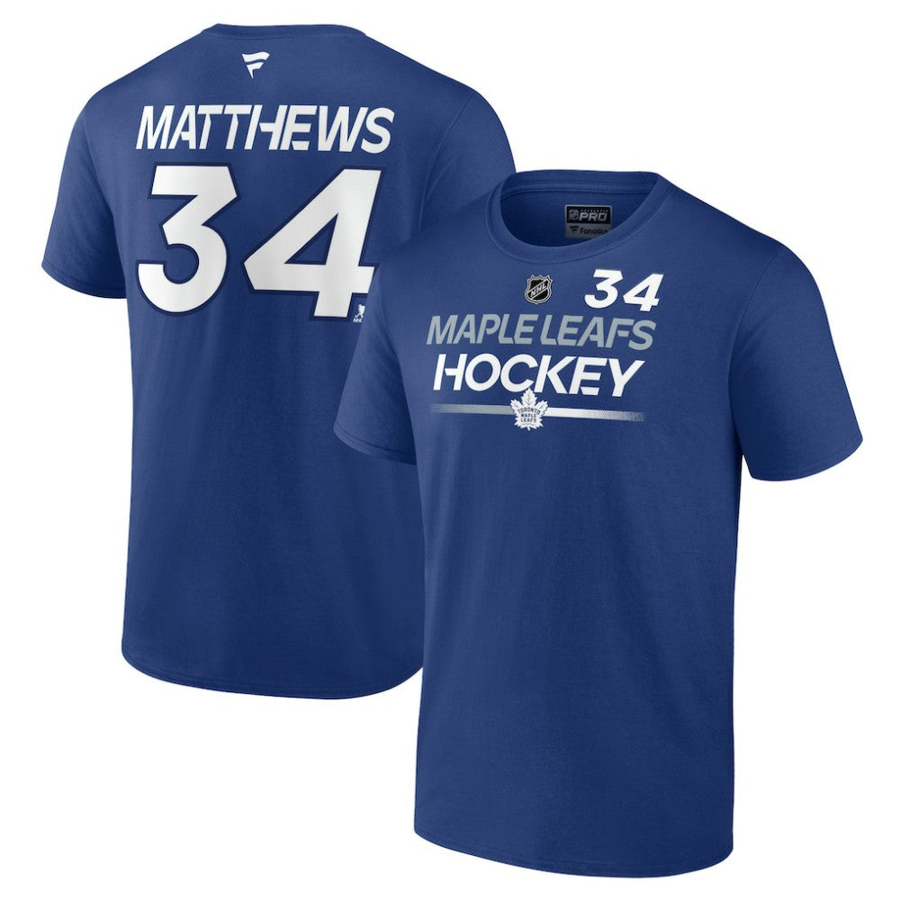 Auston Matthews Toronto Maple Leafs - Fanatics  Authentic Pro Prime Name & Number T-Shirt Blue